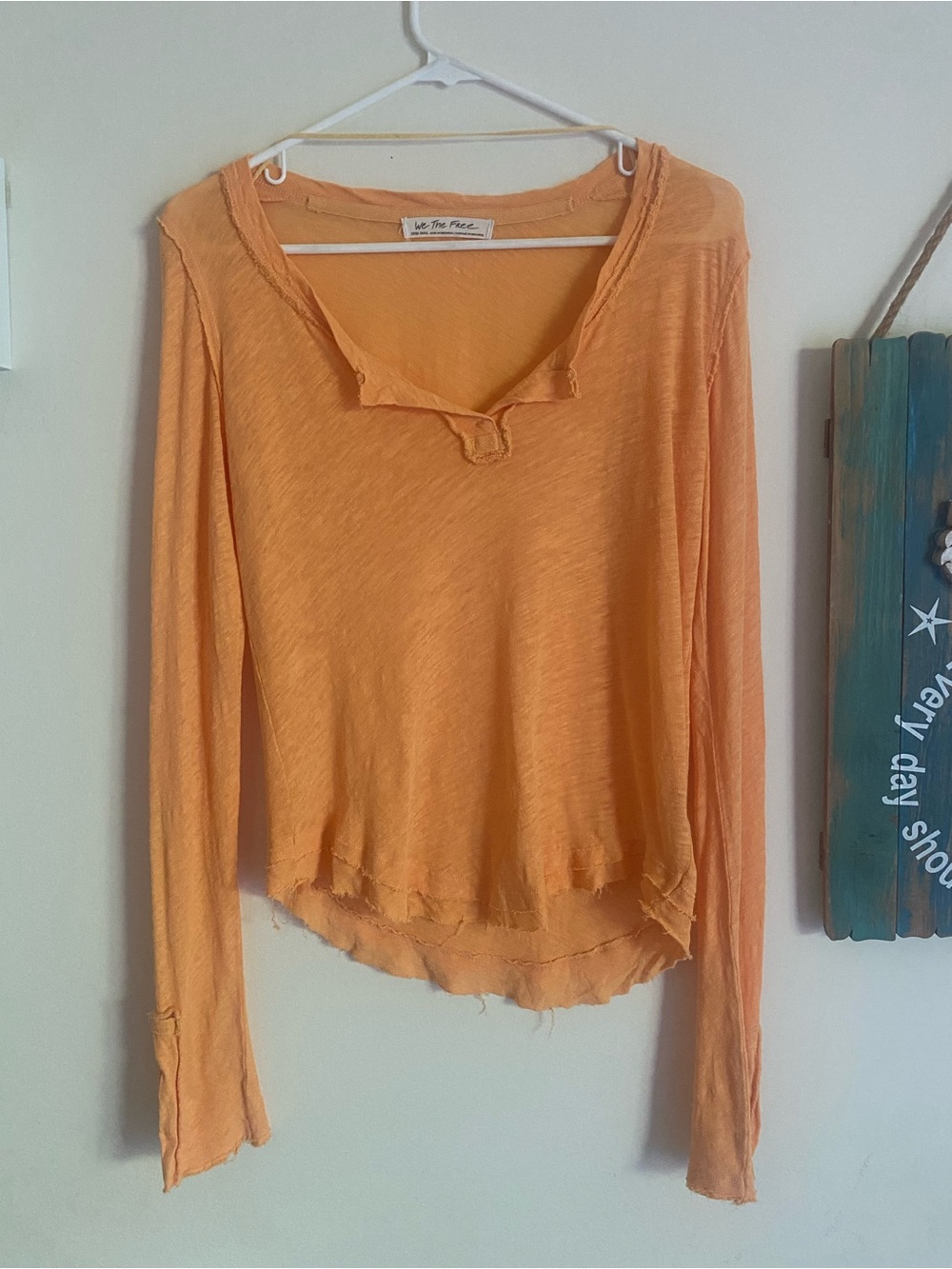 WE THE FREE DECONSTRUCTED V NECK PULLOVER/ XS